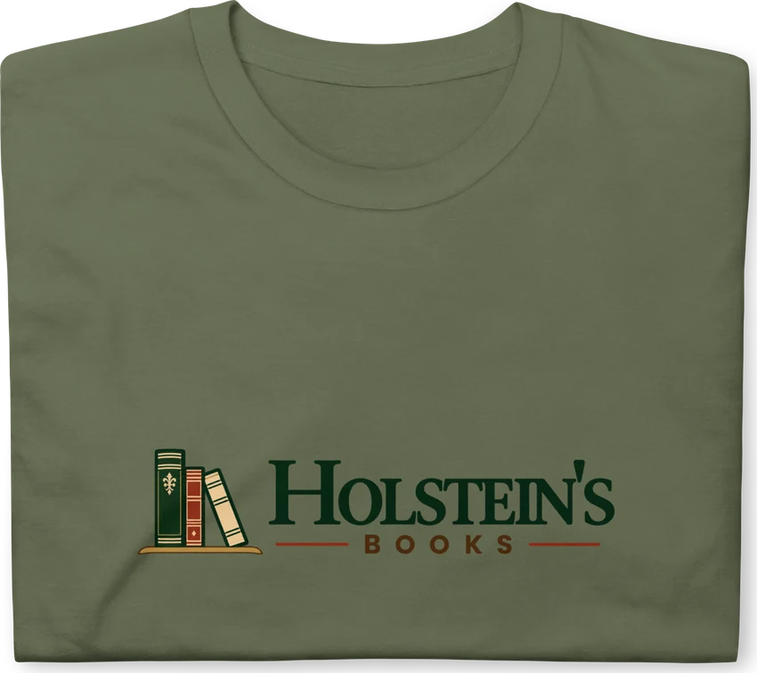 Olive green Holstein's Books T-shirt